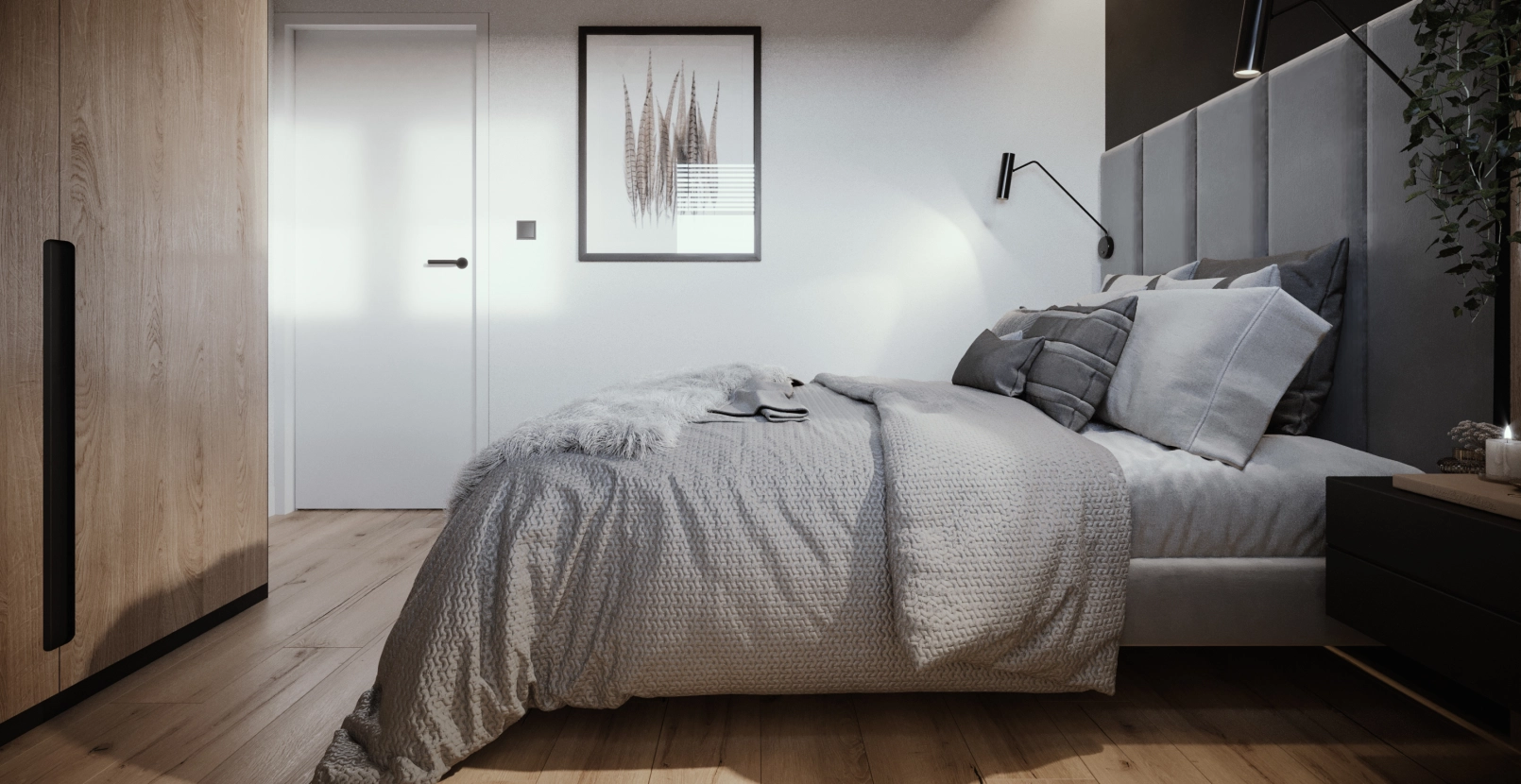 Projekt mieszkania - nowoczesne wnętrze z elementami natury zdjęcie: 10