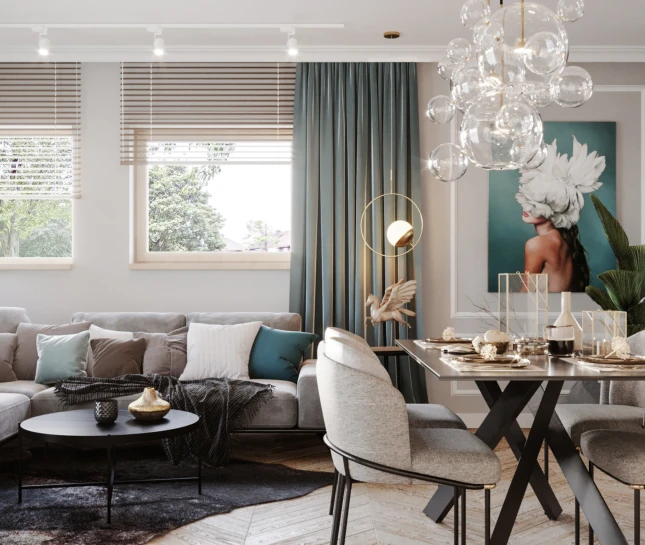 Eleganckie mieszkanie - projekt wnętrza dla rodziny 2+1